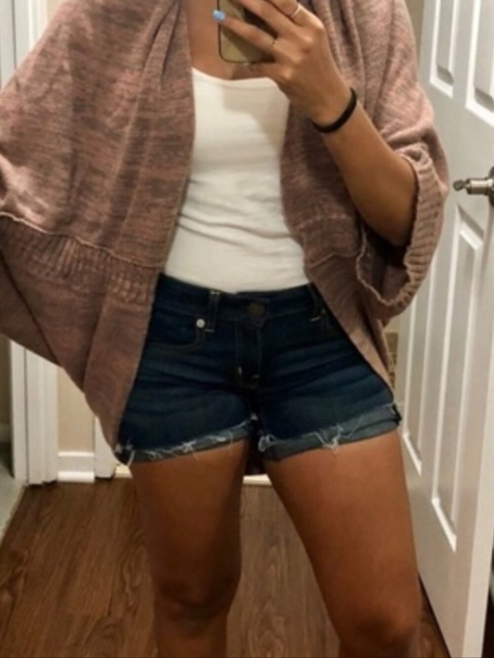 Boutique Mid Sleeve Shrug Cardigan Pink Gray